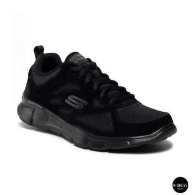 Чоловічі чорні комфортні кросівки Skechers Ezdez 52748BBK 6096 з технологією Memory Foam, оригінальні