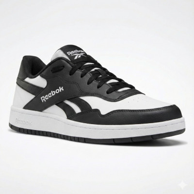 Чоловічі чорно-білі шкіряні демісезонні кросівки Reebok BB 1000 100211081 6097 оригінальні