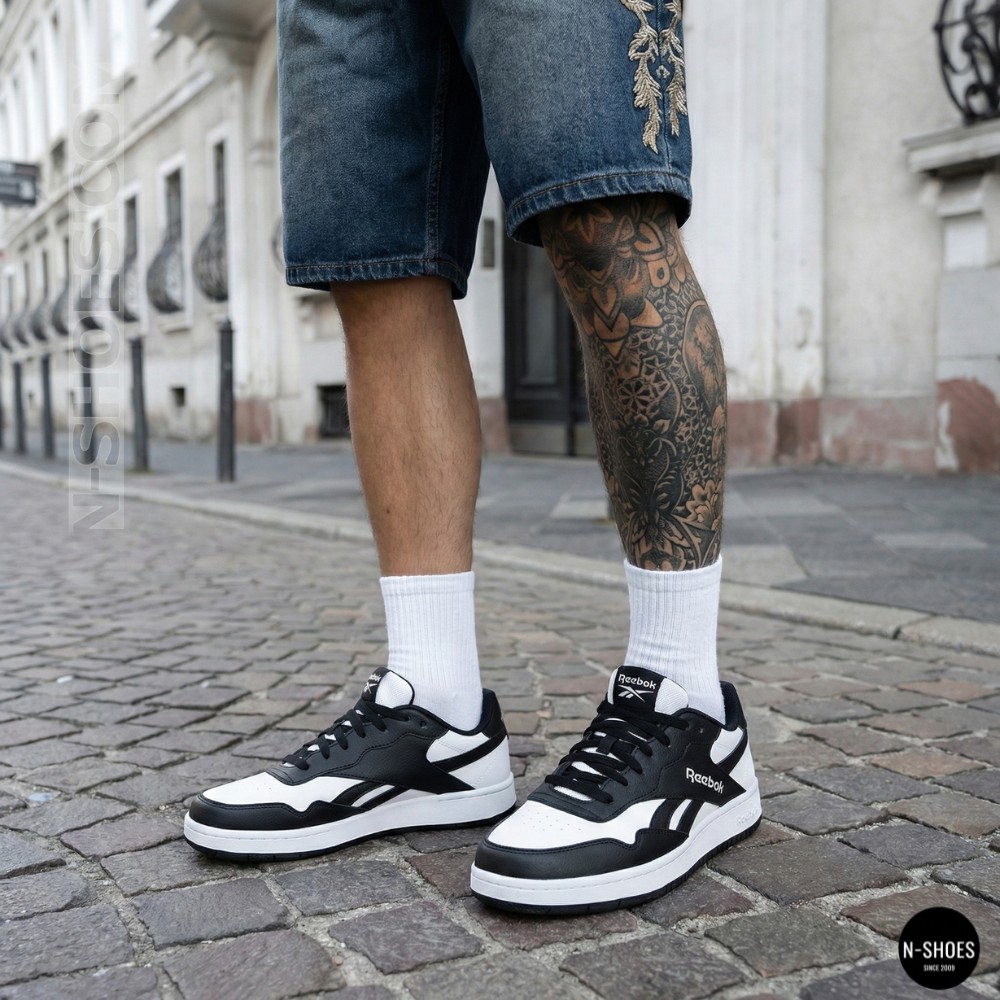 Чоловічі шкіряні кросівки Reebok BB 1000 100211081 6097 чорно-білі