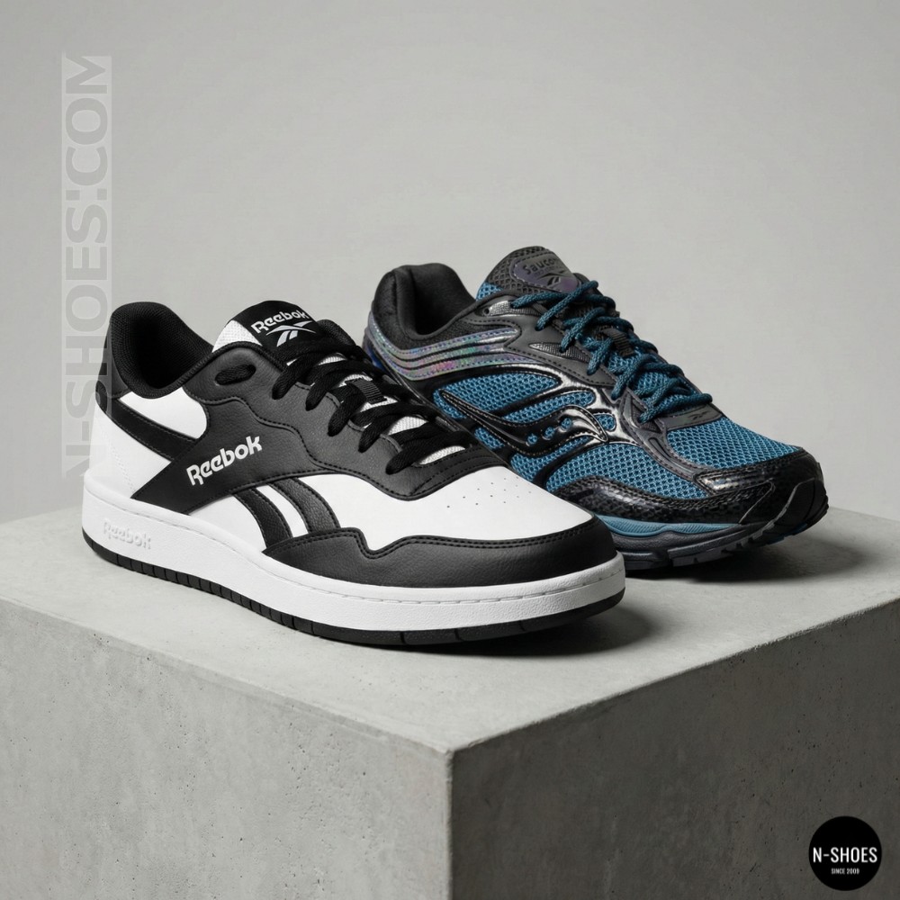 Чоловічі шкіряні кросівки Reebok BB 1000 100211081 6097 чорно-білі