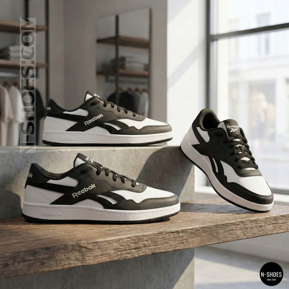 Чоловічі шкіряні кросівки Reebok BB 1000 100211081 6097 чорно-білі