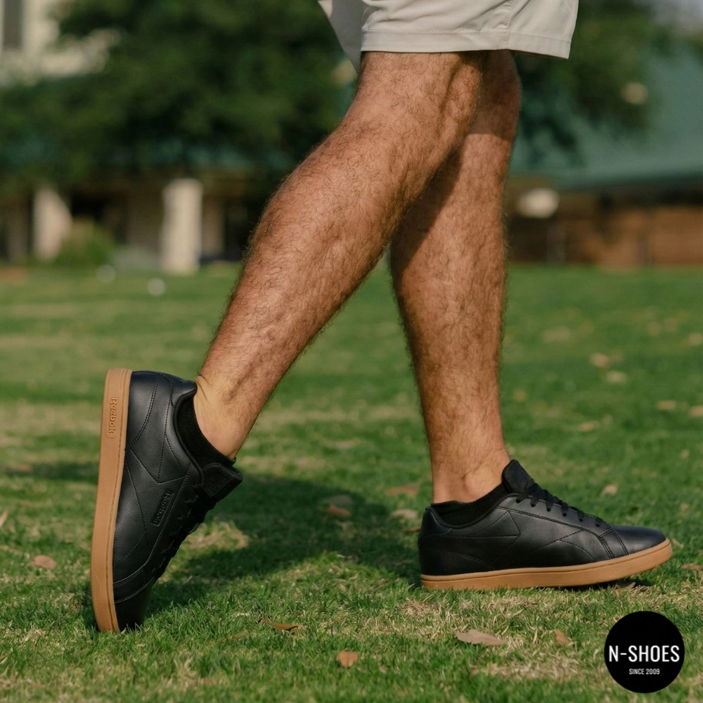 Оригинальные черные кеды Reebok Court Clean 100234604 6098 (Gum Sole)