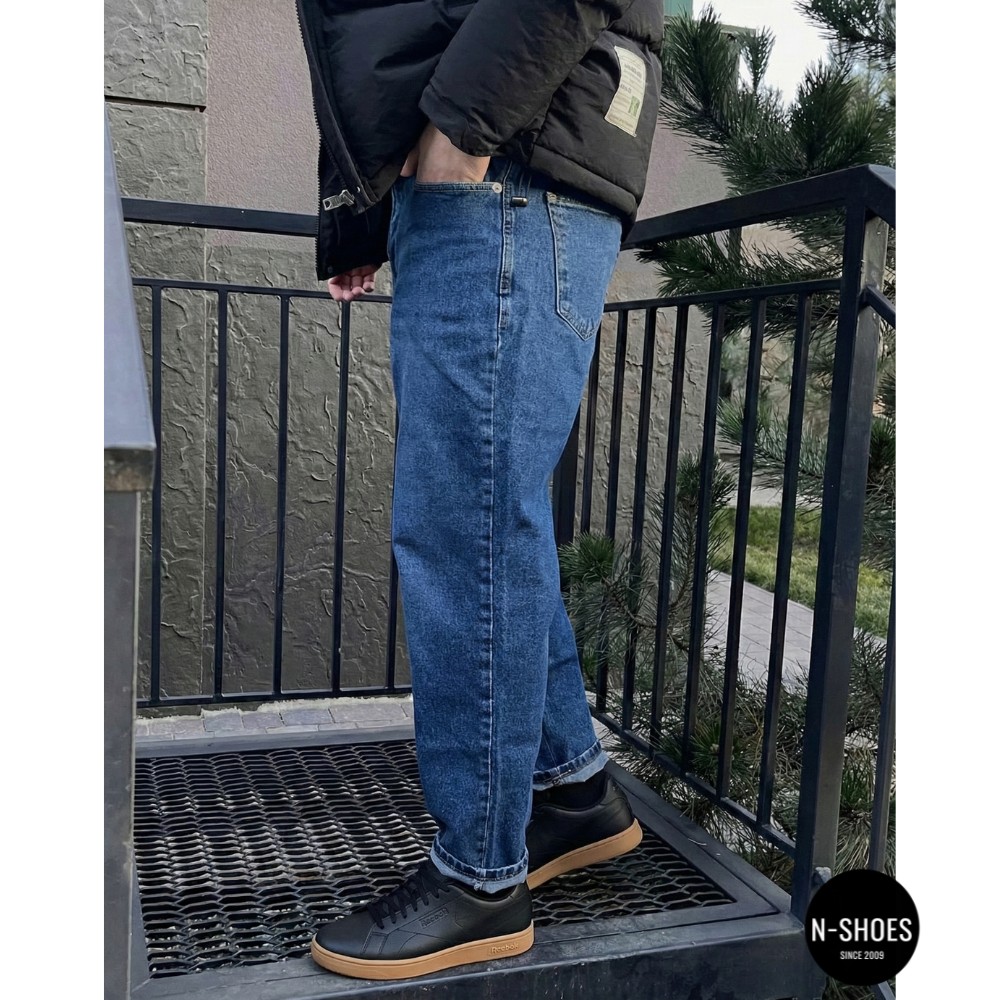 Оригинальные черные кеды Reebok Court Clean 100234604 6098 (Gum Sole)