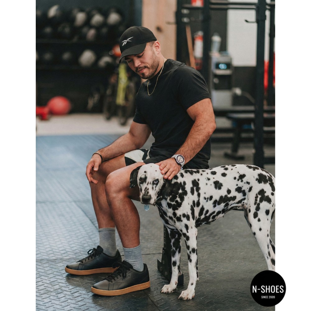 Оригинальные черные кеды Reebok Court Clean 100234604 6098 (Gum Sole)