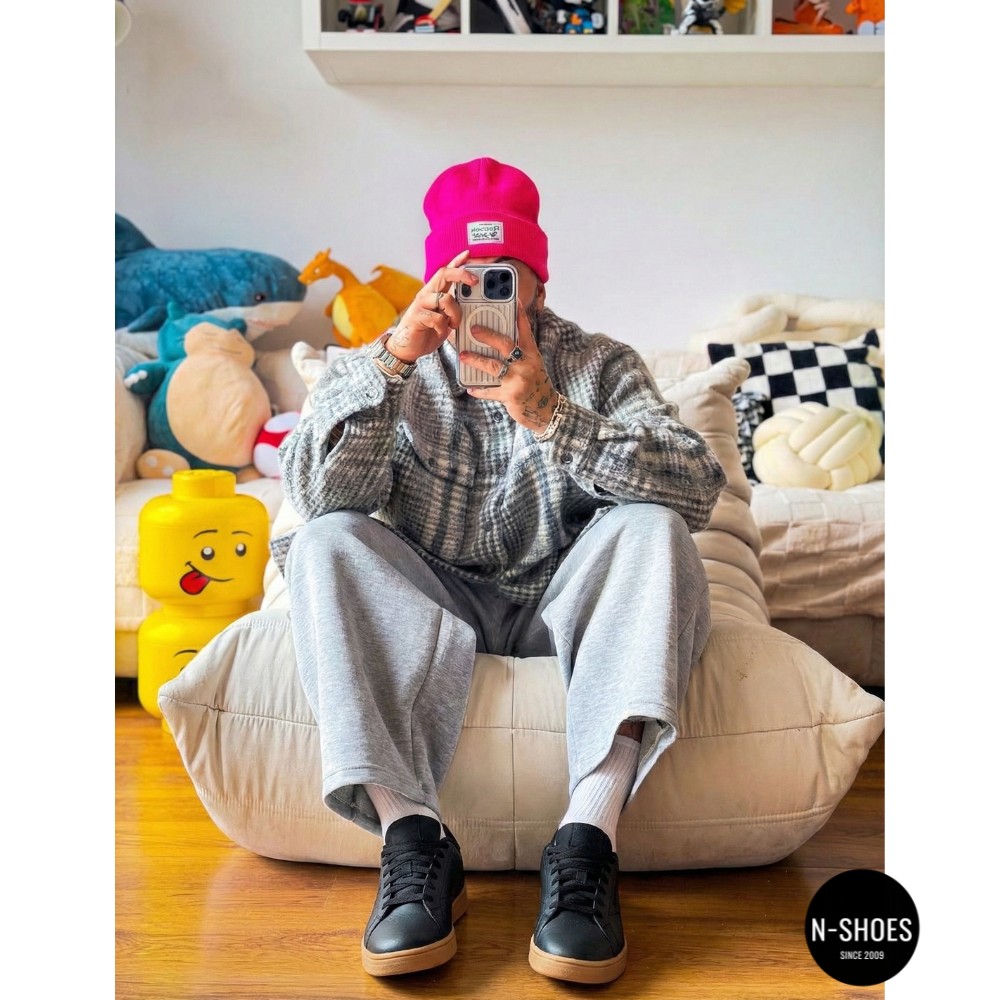 Оригинальные черные кеды Reebok Court Clean 100234604 6098 (Gum Sole)