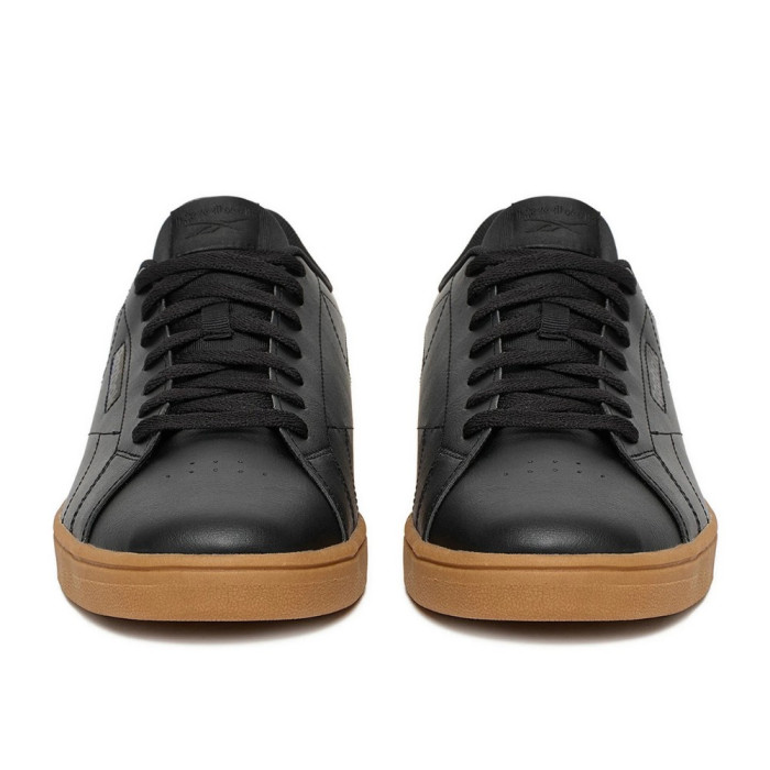 Men's Black Reebok Court Clean 100234604 6098 on Brown Sole