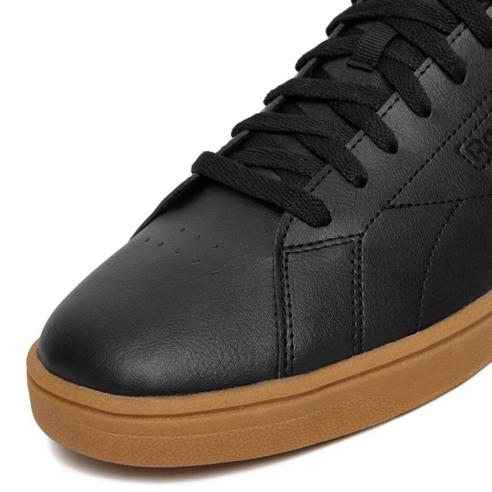 Men's Black Reebok Court Clean 100234604 6098 on Brown Sole