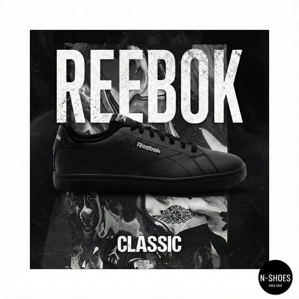 Мужские черные кеды Reebok Court Clean 100074370 6099