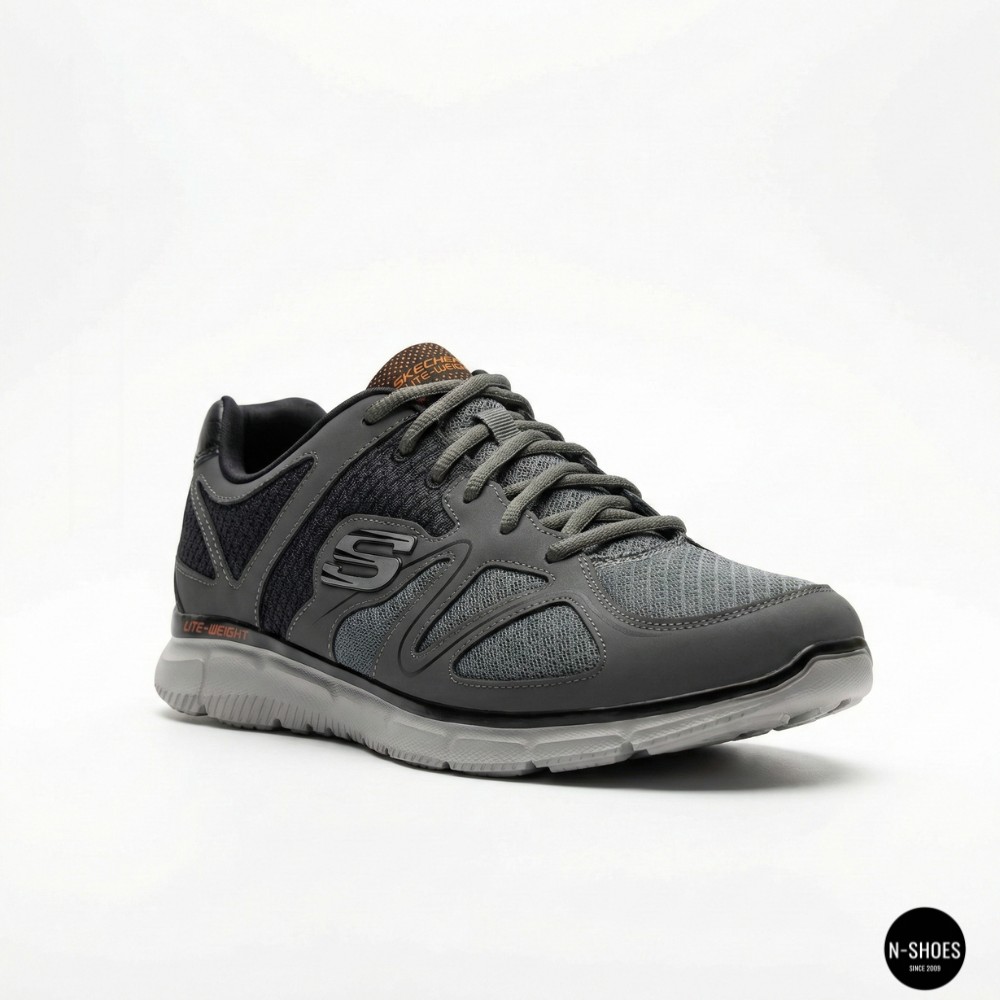 Men's Grey Skechers Flash Point 58350 6131 Sneakers