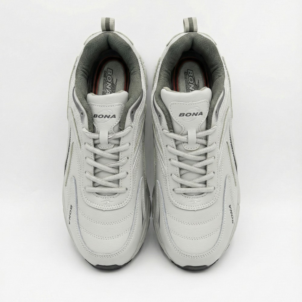 Чоловічі кросівки Bona 808M Grey-Dark Grey 6136 з натуральної шкіри