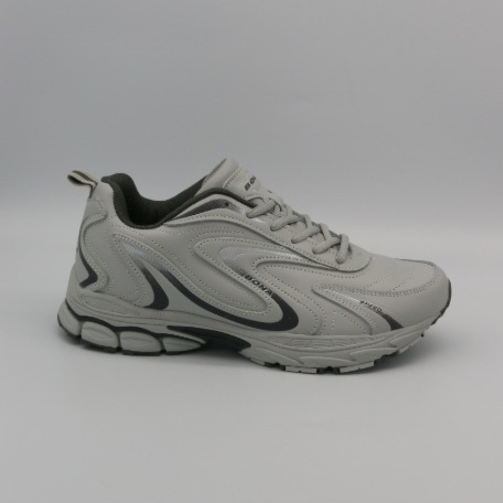 Чоловічі кросівки Bona 808M Grey-Dark Grey 6136 з натуральної шкіри