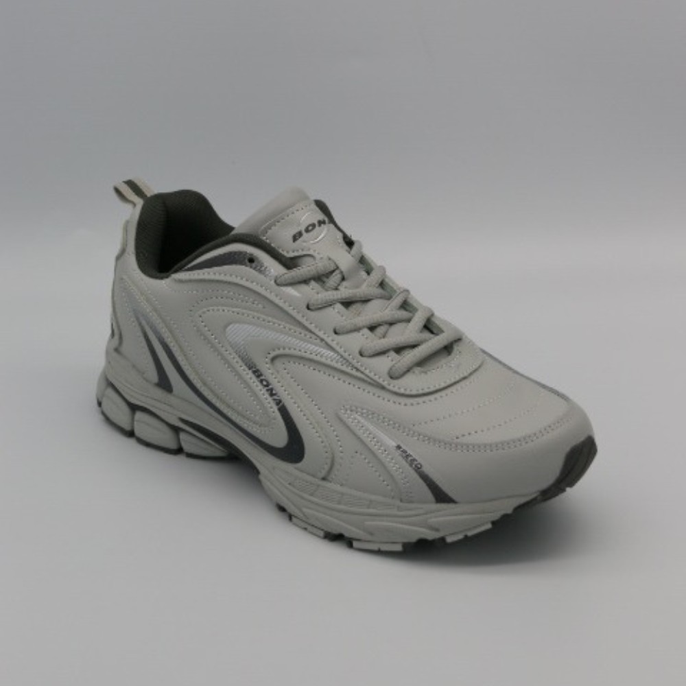 Чоловічі кросівки Bona 808M Grey-Dark Grey 6136 з натуральної шкіри
