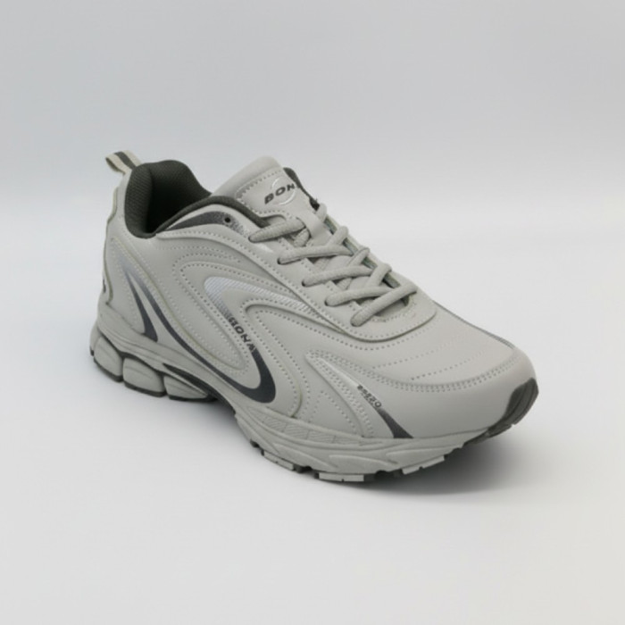 Мужские кроссовки Bona 808M Grey-Dark Grey 6136 из натуральной кожи