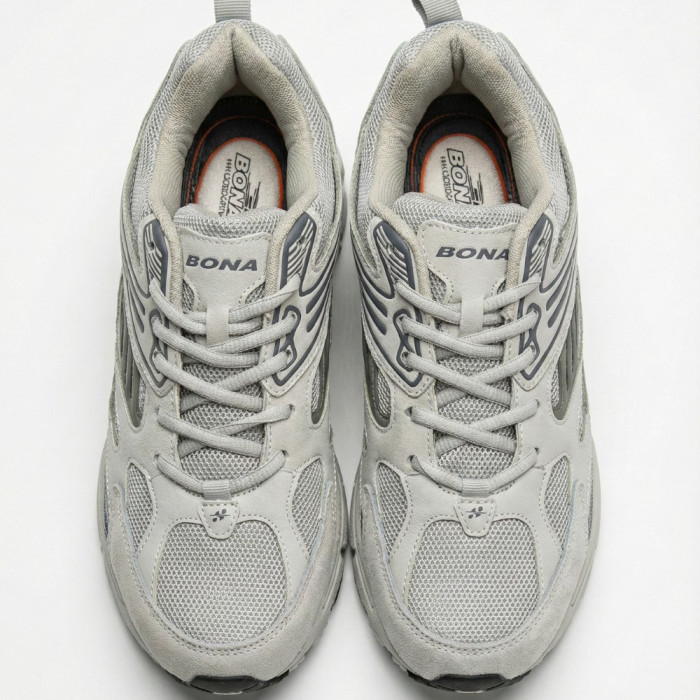 Men's Leather Sneakers Bona 876M: ASICS Gel-Kayano Style Design