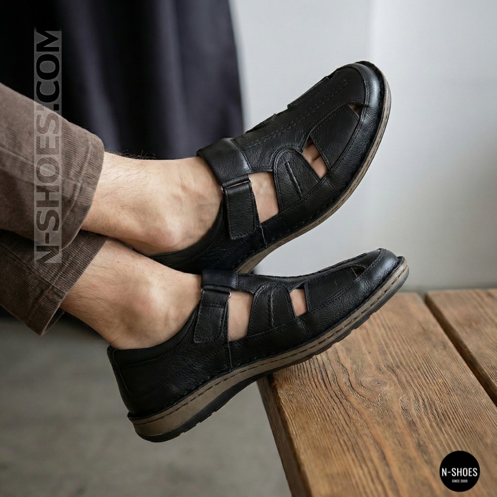 Чоловічі літні туфлі N-SHOES Man's 211820 041 black 6141 з Туреччини