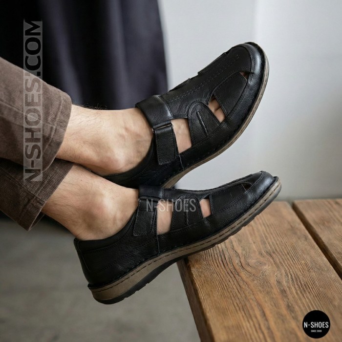 Чоловічі літні туфлі N-SHOES Man's 211820 041 black 6141 з Туреччини