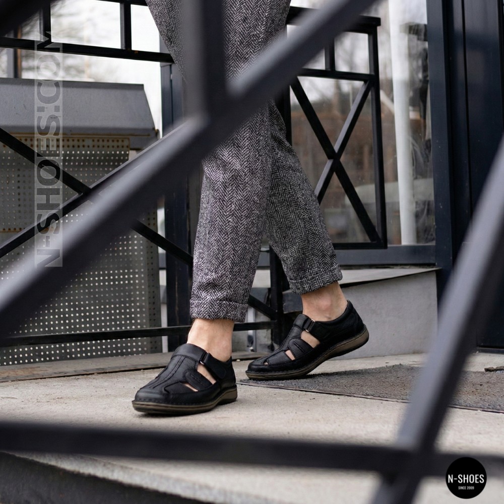 Чоловічі літні туфлі N-SHOES Man's 211820 041 black 6141 з Туреччини