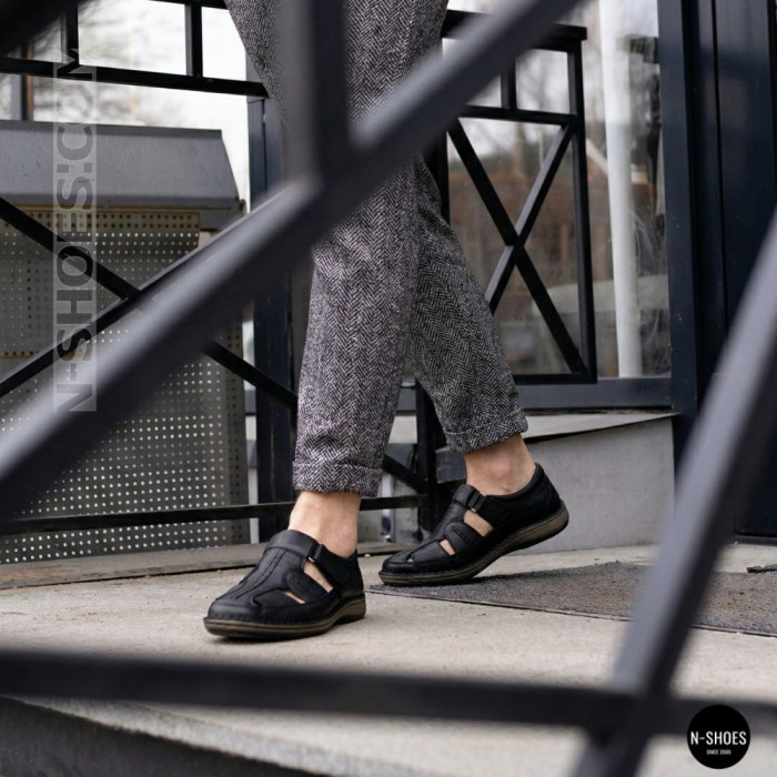 Чоловічі літні туфлі N-SHOES Man's 211820 041 black 6141 з Туреччини