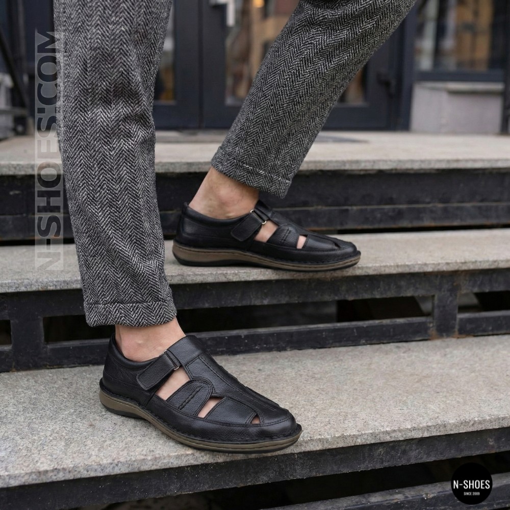 Чоловічі літні туфлі N-SHOES Man's 211820 041 black 6141 з Туреччини