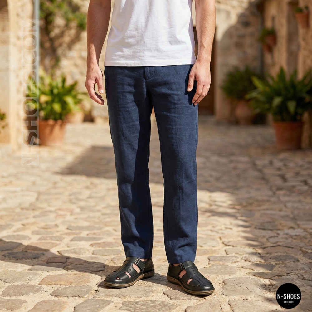 Чоловічі літні туфлі N-SHOES Man's 211820 041 black 6141 з Туреччини