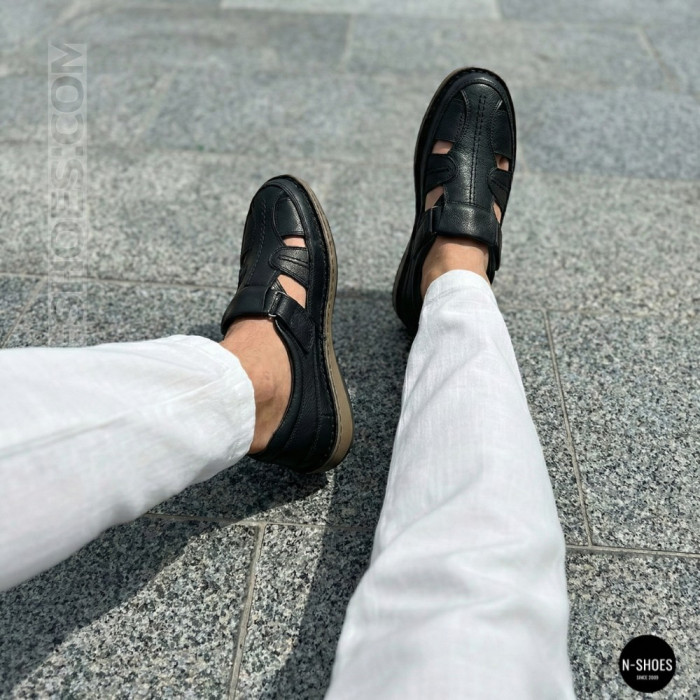 Чоловічі літні туфлі N-SHOES Man's 211820 041 black 6141 з Туреччини