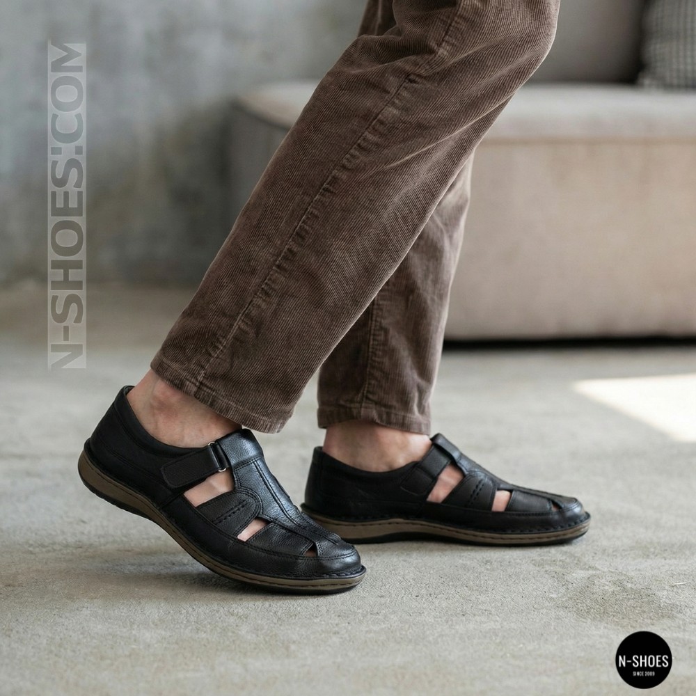 Чоловічі літні туфлі N-SHOES Man's 211820 041 black 6141 з Туреччини