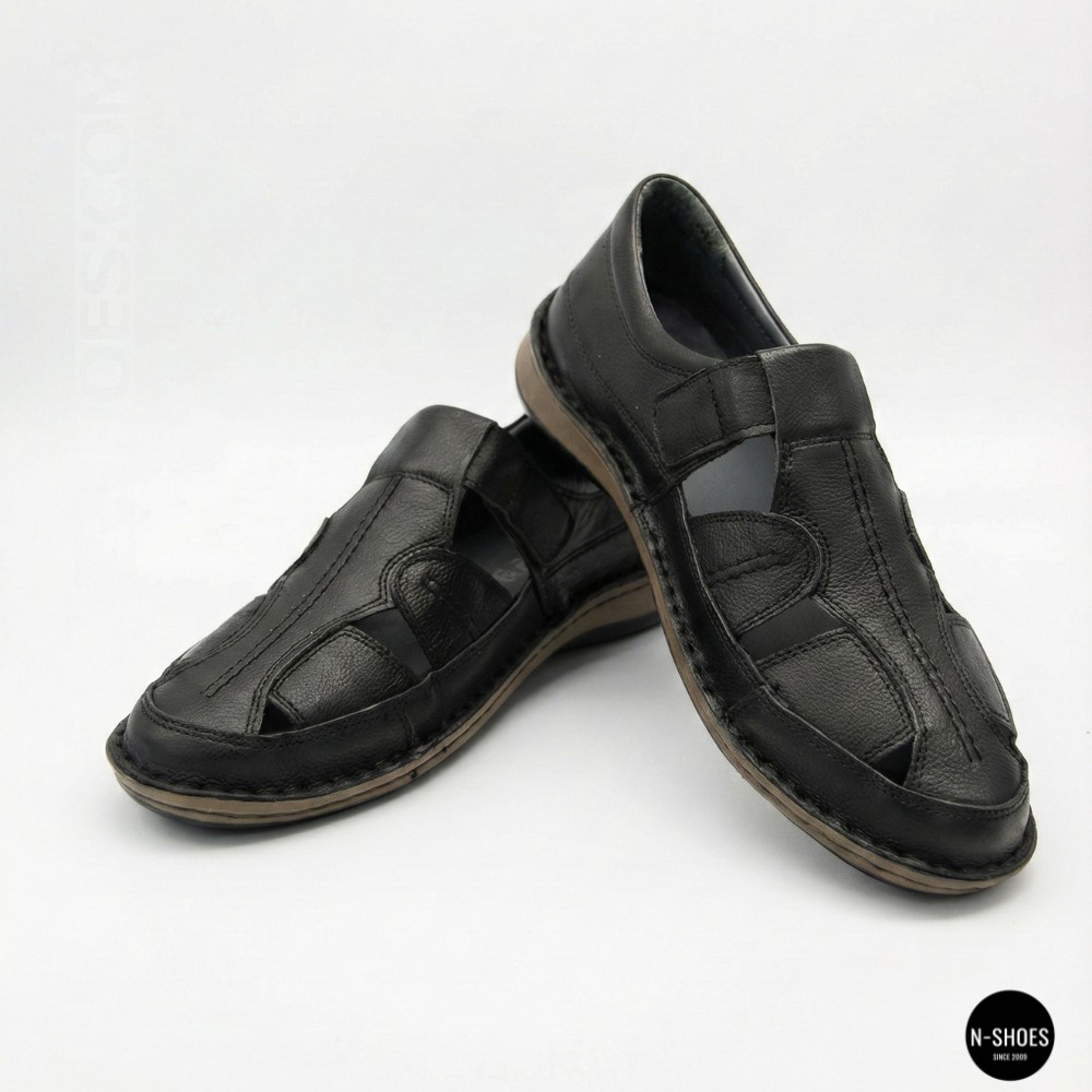 Чоловічі літні туфлі N-SHOES Man's 211820 041 black 6141 з Туреччини