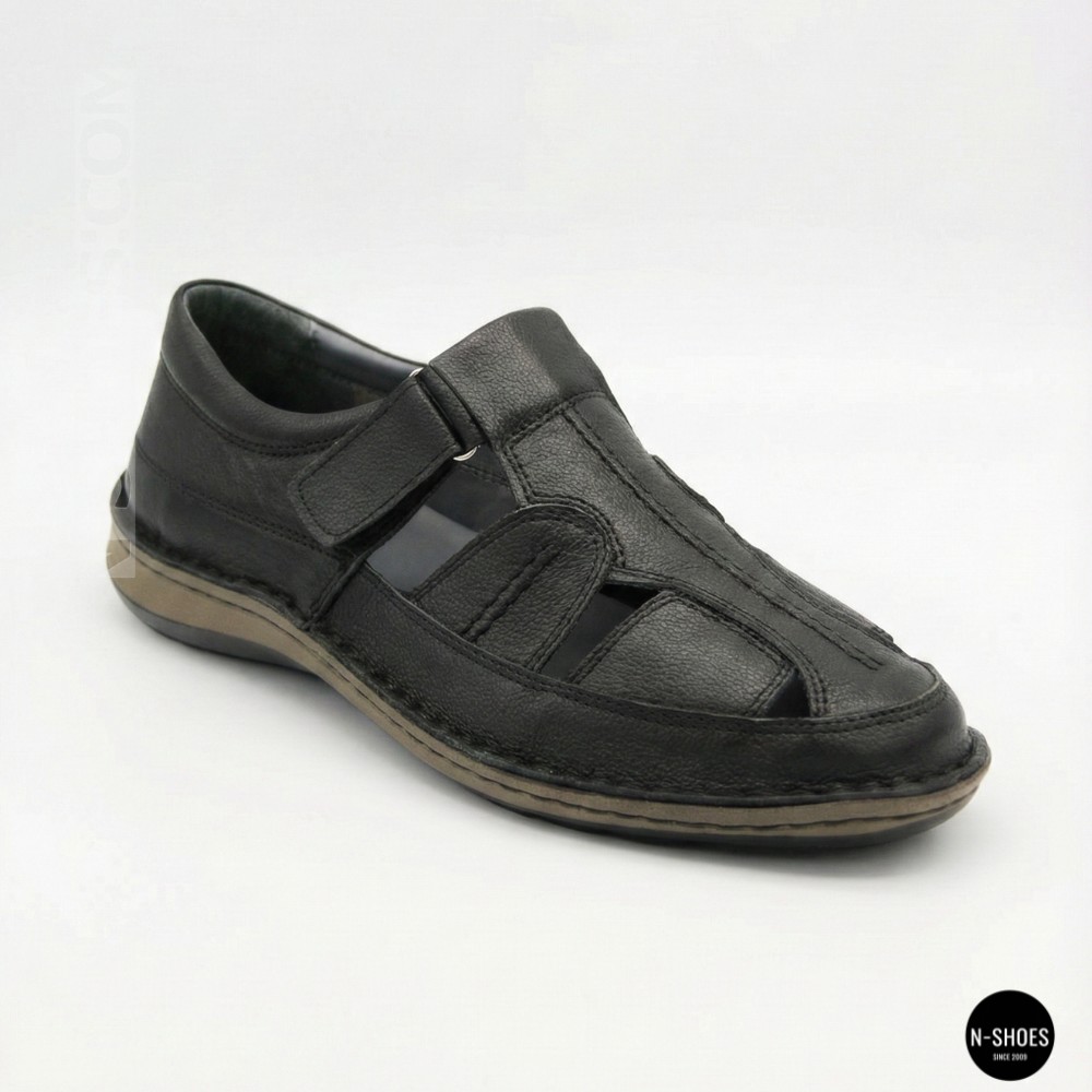 Чоловічі літні туфлі N-SHOES Man's 211820 041 black 6141 з Туреччини