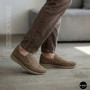 Чоловічі туфлі з перфорацією N-SHOES Man's (Туреччина) 211834 020 beige nubuk 6142
