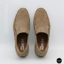 Чоловічі туфлі з перфорацією N-SHOES Man's (Туреччина) 211834 020 beige nubuk 6142