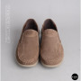 Чоловічі туфлі з перфорацією N-SHOES Man's (Туреччина) 211834 020 beige nubuk 6142