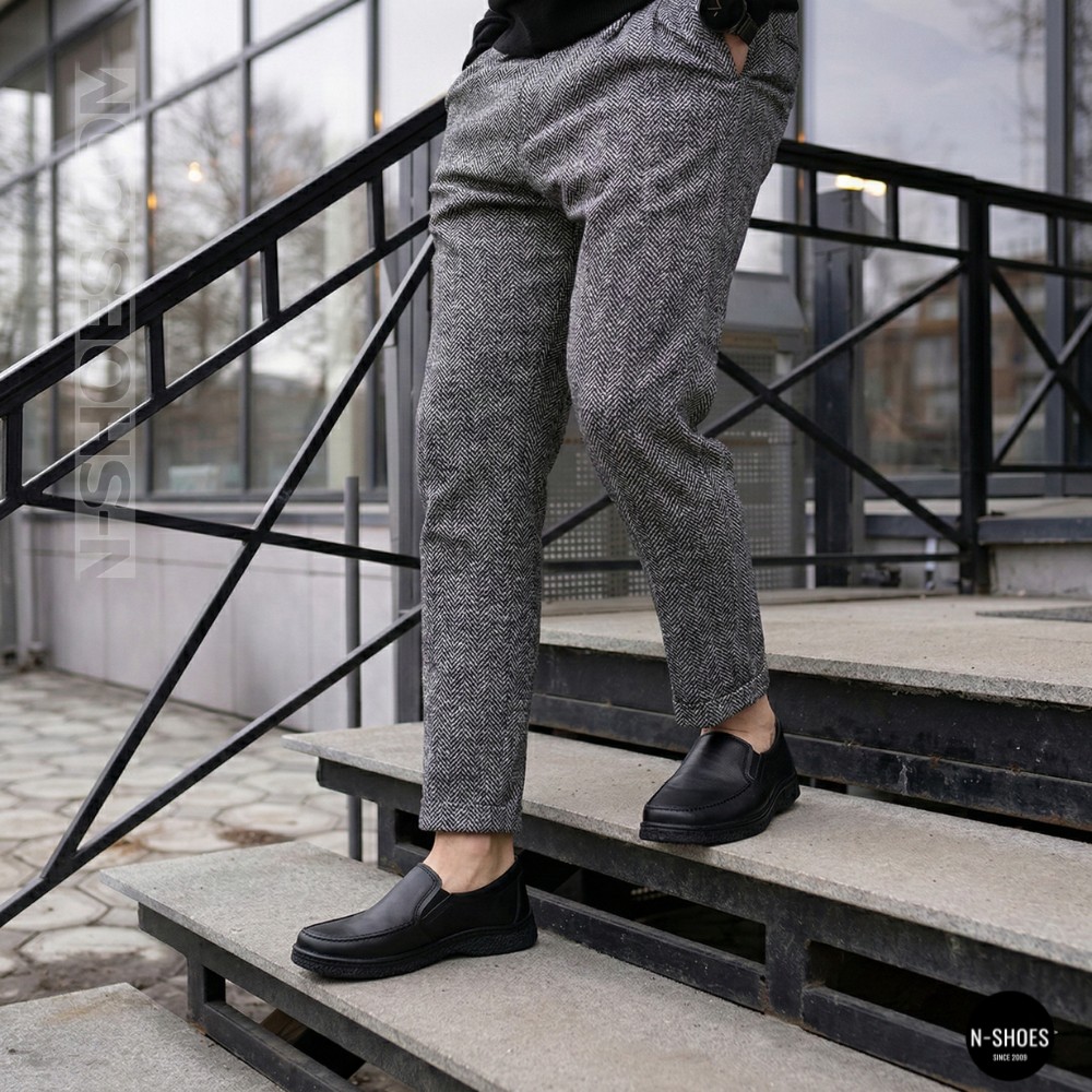 Mens Leather Slip-On Shoes Alex Bens 32-6179