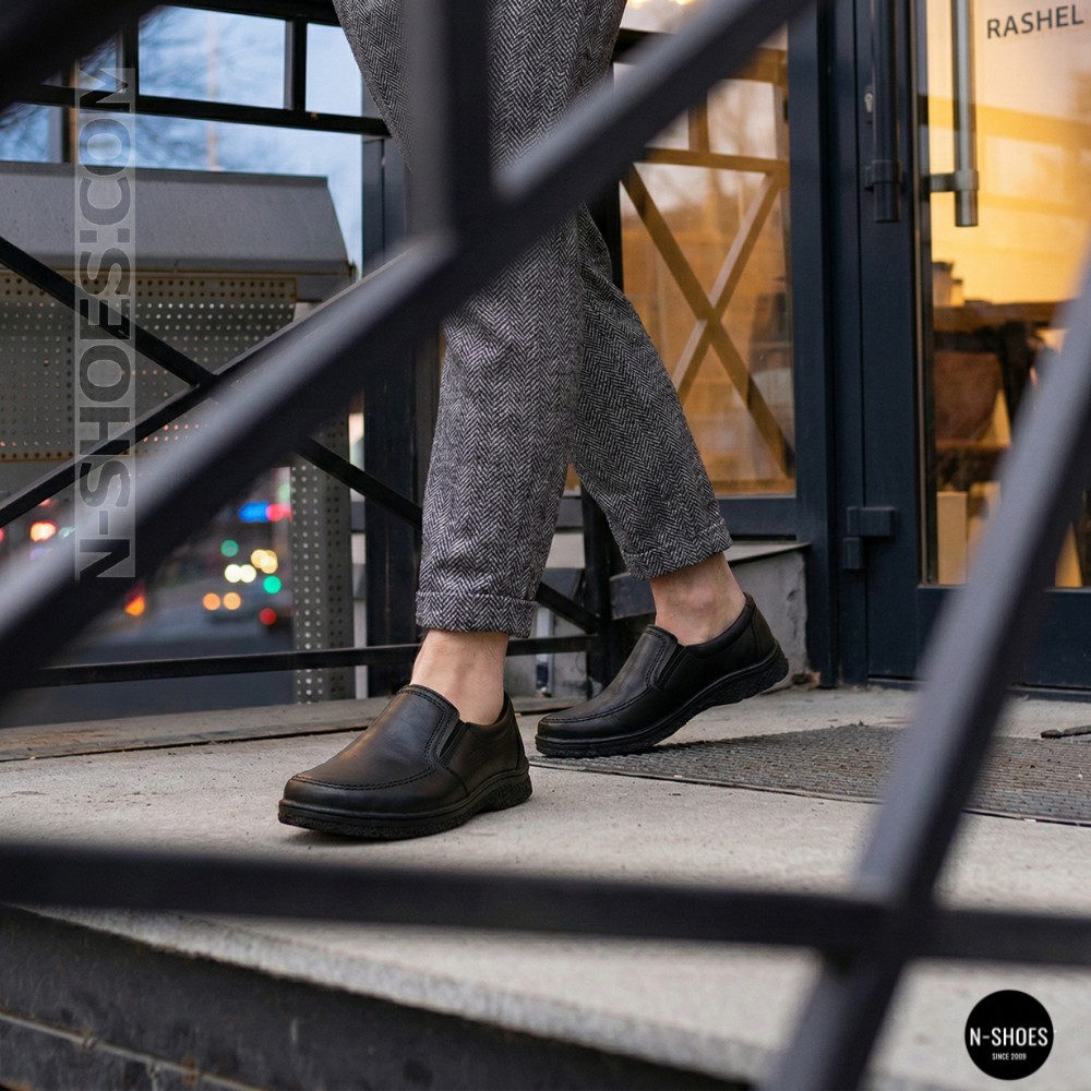 Mens Leather Slip-On Shoes Alex Bens 32-6179