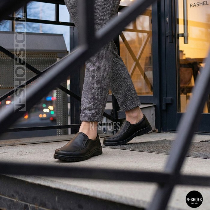 Mens Leather Slip-On Shoes Alex Bens 32-6179