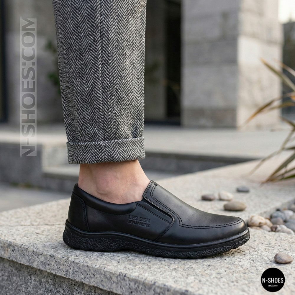 Mens Leather Slip-On Shoes Alex Bens 32-6179