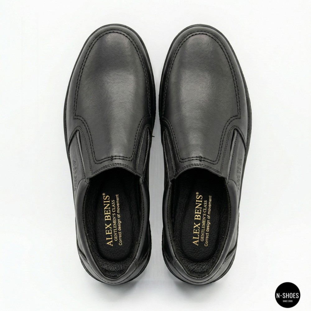 Mens Leather Slip-On Shoes Alex Bens 32-6179