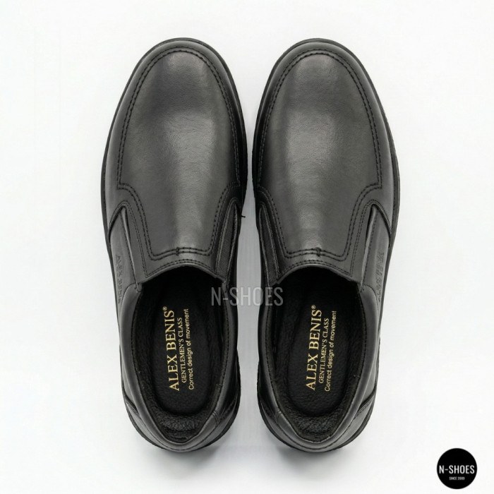 Mens Leather Slip-On Shoes Alex Bens 32-6179
