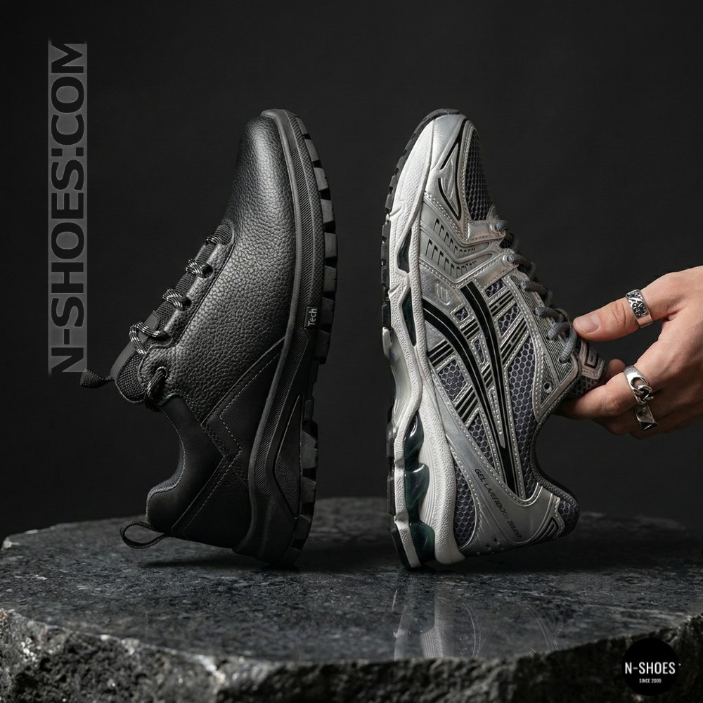 Чоловічі чорні шкіряні кросівки демісезонні Alex Bens 03-vm-340-1-03-6180