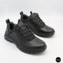 Чоловічі чорні шкіряні кросівки демісезонні Alex Bens 03-vm-340-1-03-6180