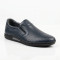 Чоловічі сині літні туфлі-мокасини з перфорацією N-SHOES Mens 211850 6182 із натуральної шкіри, без шнурівки, від турецького виробника в стилі Geox