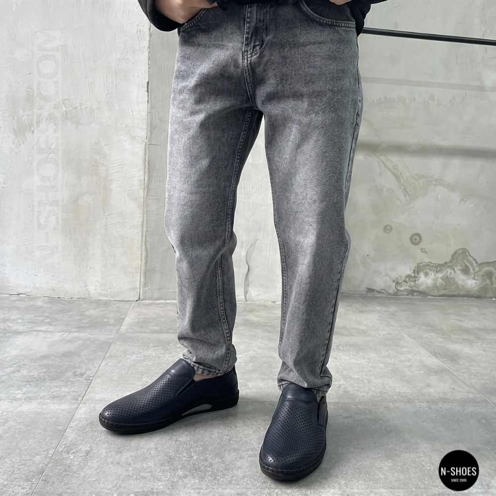 Чоловічі літні туфлі-мокасини з перфорацією Mens 211850 6182 сині