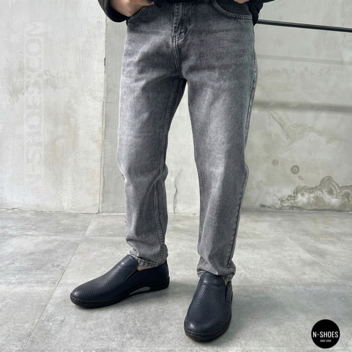 Чоловічі літні туфлі-мокасини з перфорацією Mens 211850 6182 сині