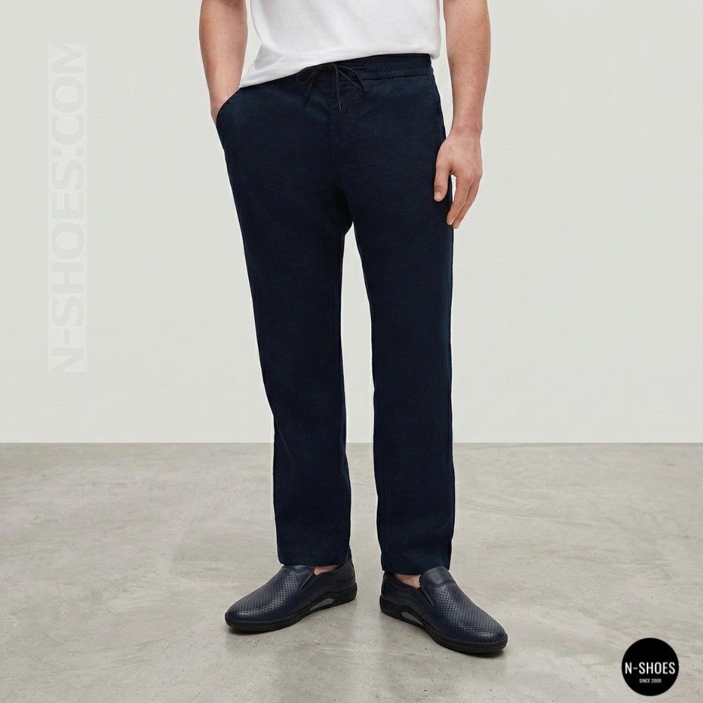 Чоловічі літні туфлі-мокасини з перфорацією Mens 211850 6182 сині