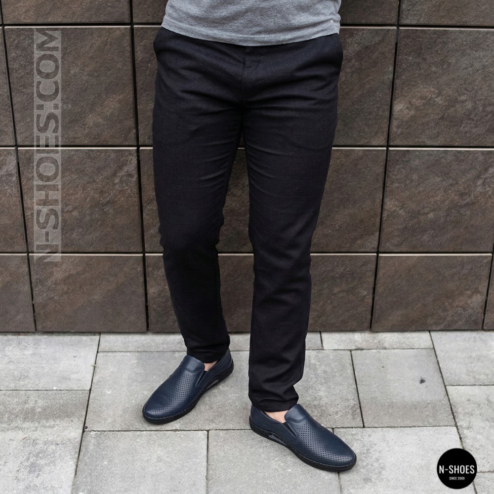 Чоловічі літні туфлі-мокасини з перфорацією Mens 211850 6182 сині