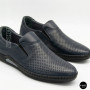 Чоловічі літні туфлі-мокасини з перфорацією Mens 211850 6182 сині