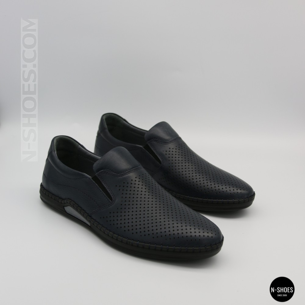 Чоловічі літні туфлі-мокасини з перфорацією Mens 211850 6182 сині