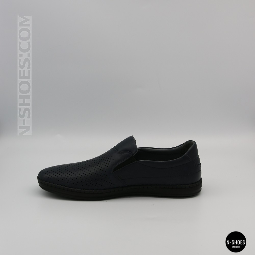 Чоловічі літні туфлі-мокасини з перфорацією Mens 211850 6182 сині