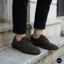 Мужские летние туфли-мокасины из серого нубука Mens 211832 177 grey nubuk 6195