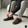 Мужские летние туфли-мокасины из серого нубука Mens 211832 177 grey nubuk 6195