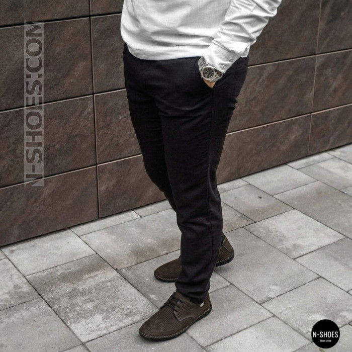 Чоловічі літні туфлі-мокасини із сірого нубуку Mens 211832 177 grey nubuk 6195